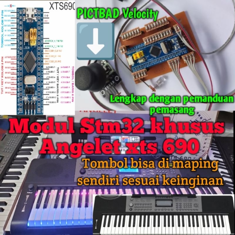 midi controller STM32 untuk keyboard Angelet xts 690
