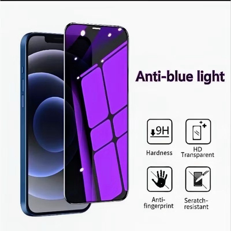 Tempered Glass Blue Anti Radiasi Untuk Vivo S1 S1 Pro Z1 Pro V7 V7+ V9 V11 V11i V15 V15 Pro V17 Pro 