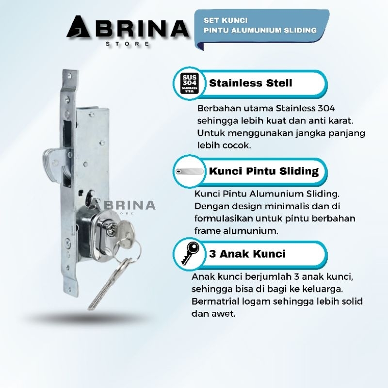 kunci pintu geser alumunium kunci pintu sliding model kait swing stainless