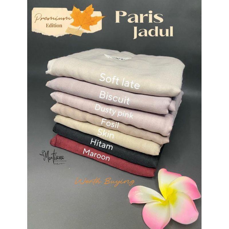 Mutiarahijab - Paris Jadul Ori | Hijab Segi Empat Premium || daily anti letoy dan tidak kaku