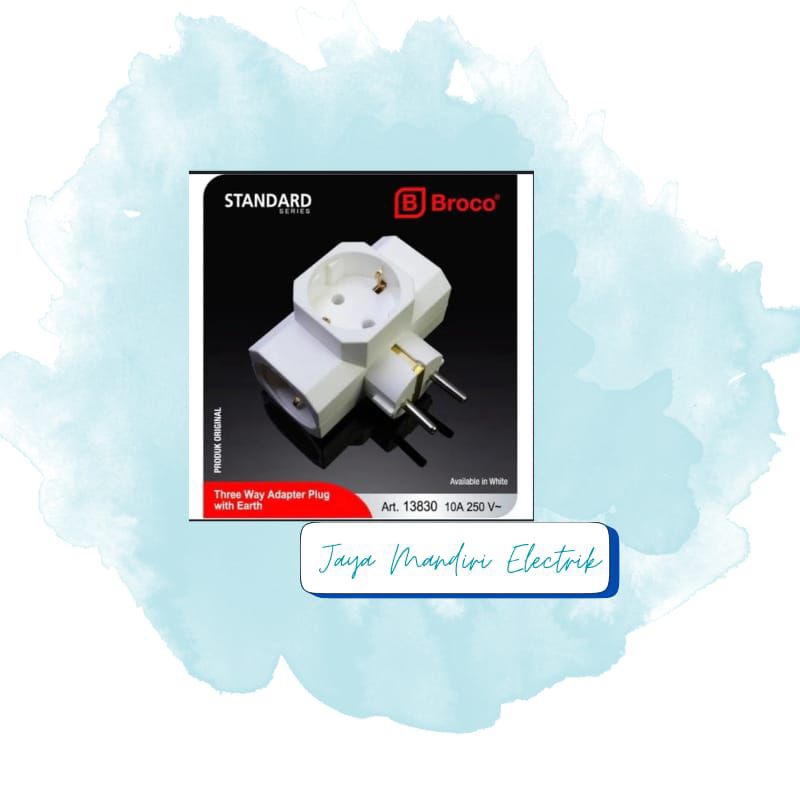 BROCO STEKER T-ARDE PUTIH CABANG KAKI 3 13830