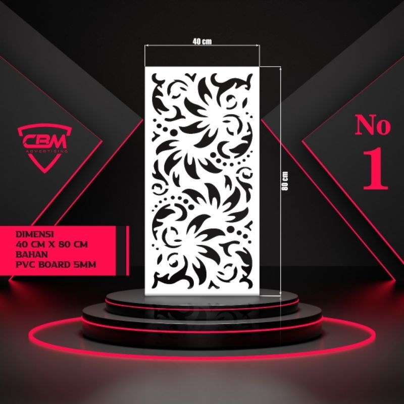 krawangan pvc board 40x80