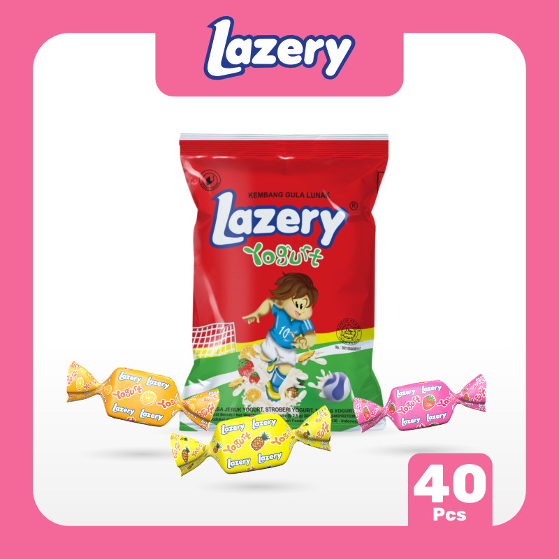 

Permen Lazery Yogurt 100 gram - Lazery Yogurt Strawberry Orange Pineapple Candy