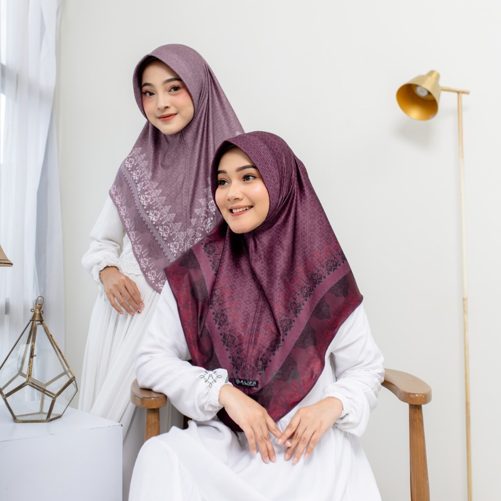 Hijab Instan Motif Standar Pet Naima Bergo Instan Hijab Motif Etnik Modern Hijab Instan Terbaru 2025
