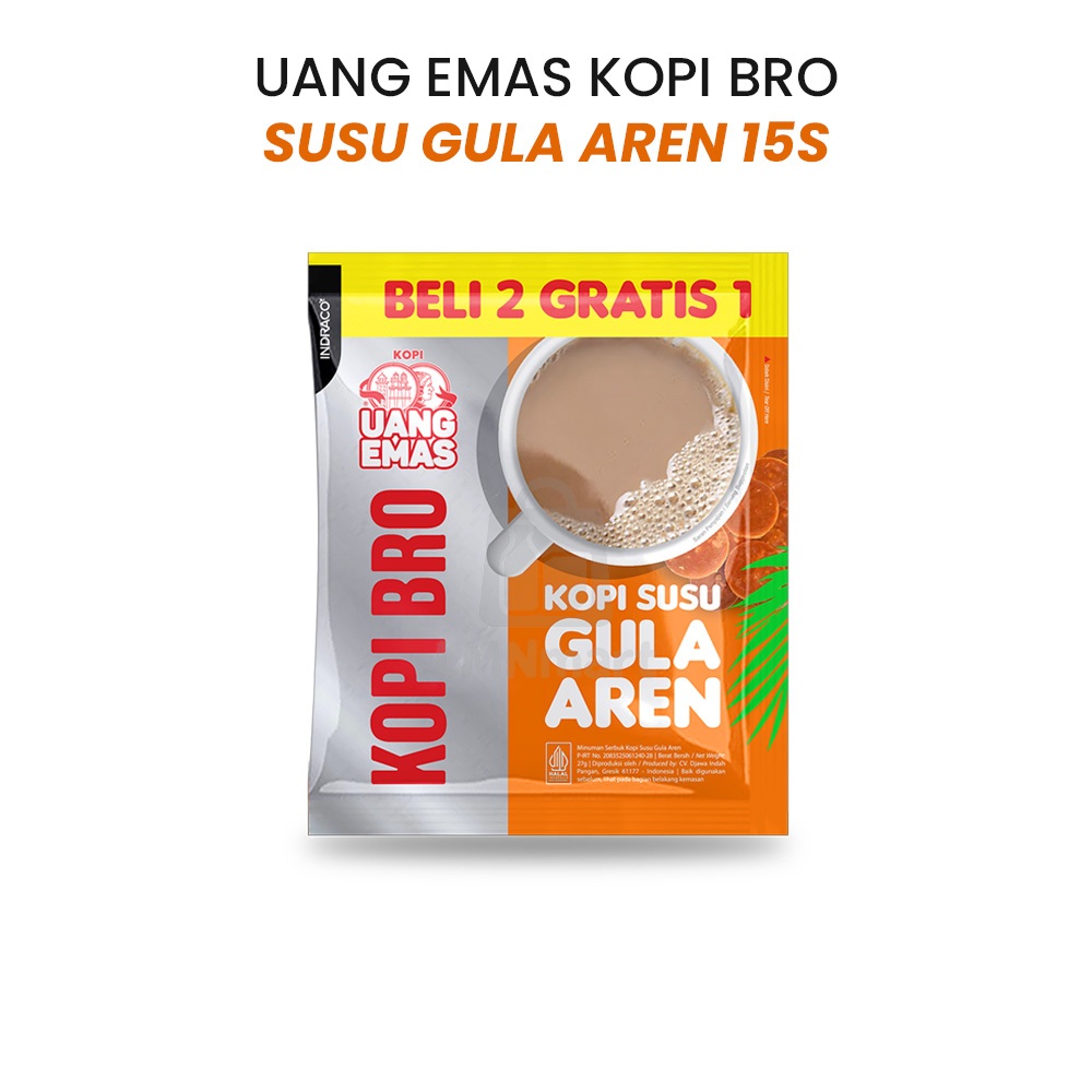 

UANG EMAS Kopi Susu Gula Aren 10+5 Sachet – Kopi Susu Instan Gula Aren Enak, Promo Beli 2 Gratis 1
