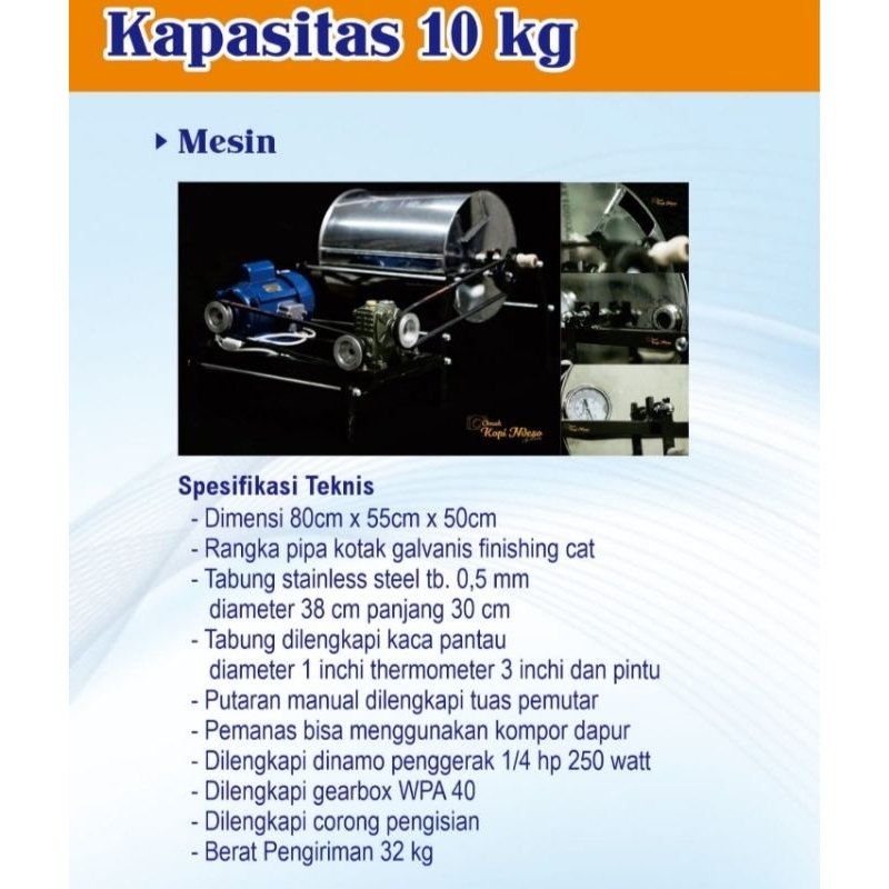 alat roasting,oven kopi,kacang dll 10 kg mesin