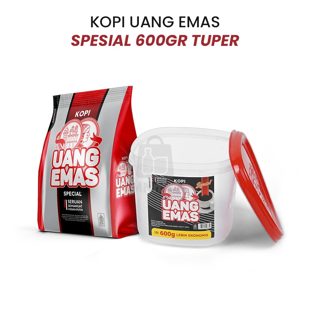 

UANG EMAS Kopi Bubuk Special 600gr | Kopi Hitam Asli Kuat Aromatik Bonus Toples Plastik
