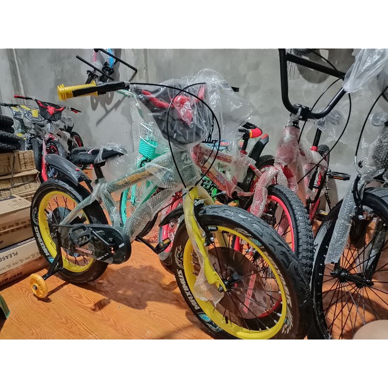 Sepeda bmx maximus ring 18 ban besar (warna hijau-kuning)