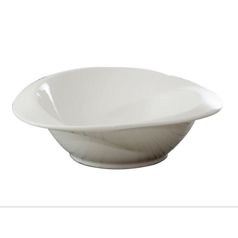 Mangkuk Putih Vicenza, bowl J1029 berukuran 21,5 cm atau 8,5 inch, mangkuk besar cocok sebagai wadah