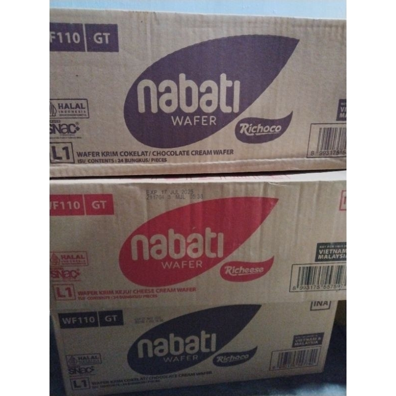 

Nabati Wafer 110 gram 1 dus ( isi 24 ) Coklat / keju / Ecer 5.000