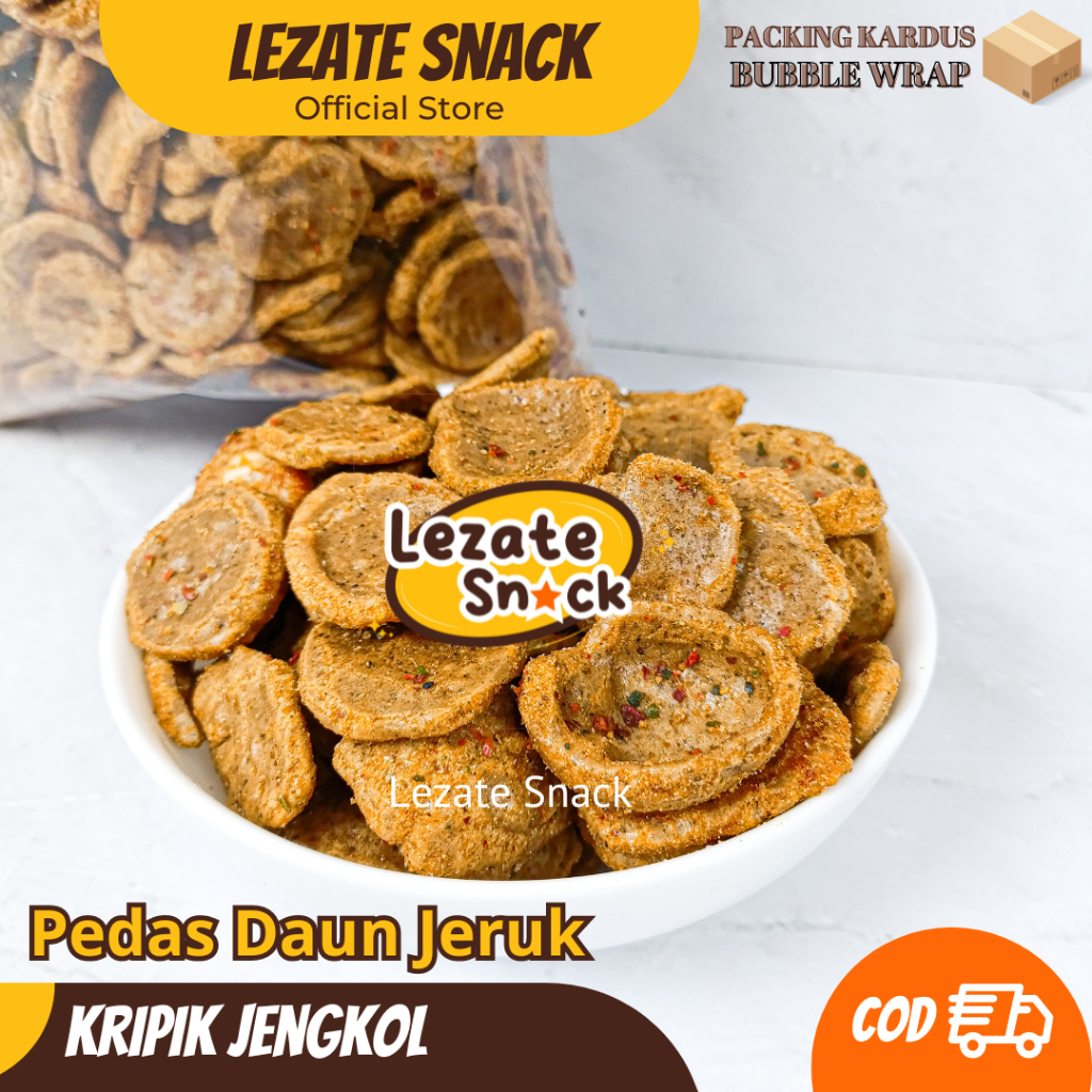 

Kerupuk Jengkol Pedas 150GR Murah Renyah Gurih / Krupuk Jengkol Pedas Daun Jeruk Bantat Matang Padang Balado SEDAP