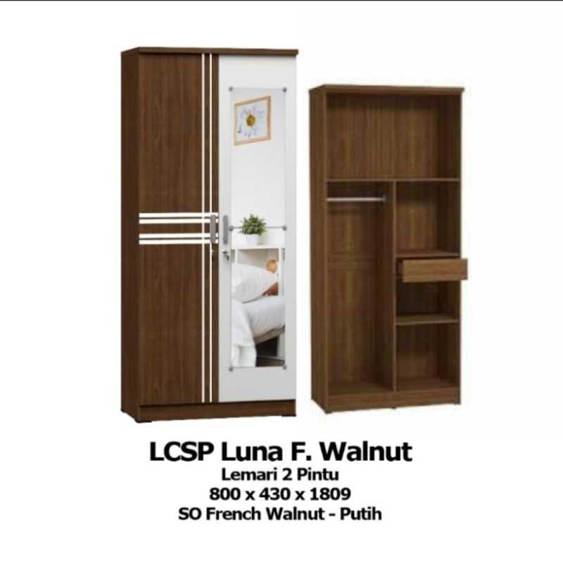 Lemari pakaian 2 pintu gstar