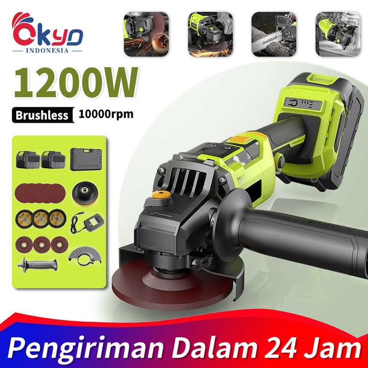 Gerinda listrik makita Gerinda Baterai Brushless 1200W /Grinder mesin pemotong /Brushless Mesin Geri