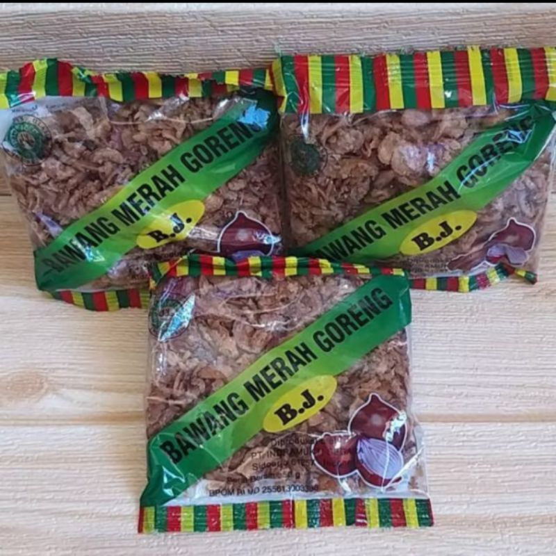 

(DAPAT 3 PCS) BAWANG GORENG BJ 50 GR, BAWANG GURIH DAN RENYAH