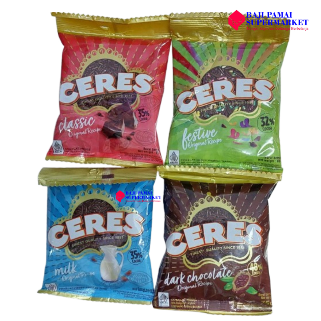 

Ceres Cokelat Meses All Variant 80gr - Classic / Festive / Milk / Dark Chocolate