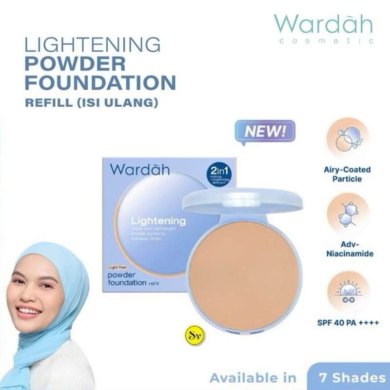 BEDAK REFIL WARDAH BEDAK WARDAH PADAT TWO WAY CAKE LIGHTENING