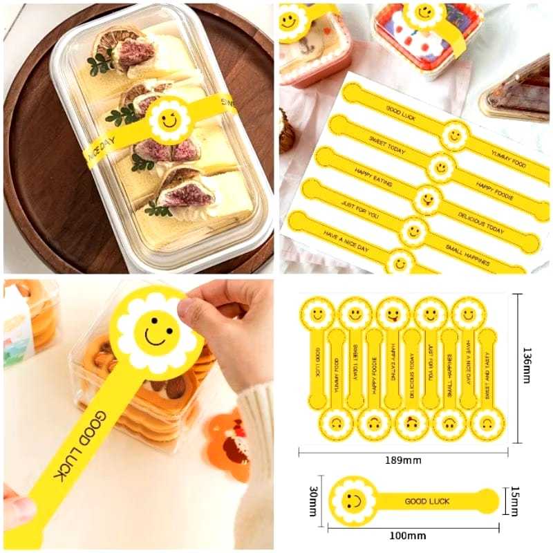 

100 PCS STIKER THANK YOU 10 CM Stiker Label Thank You Hampers Hantaran Kuning Bunga