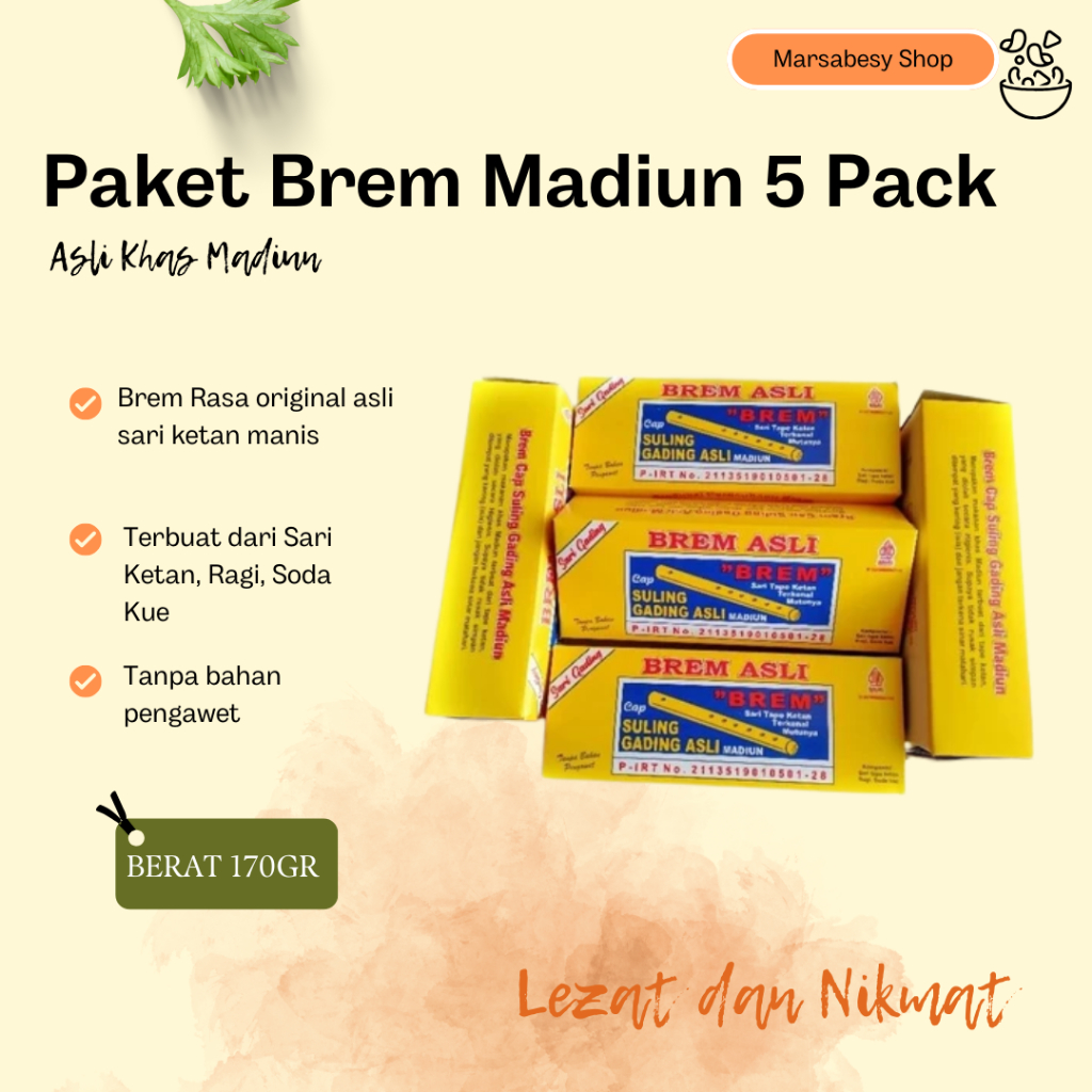 

NEW Paket Brem Madiun 5 Pack 1kg MURAH BERKUALITAS