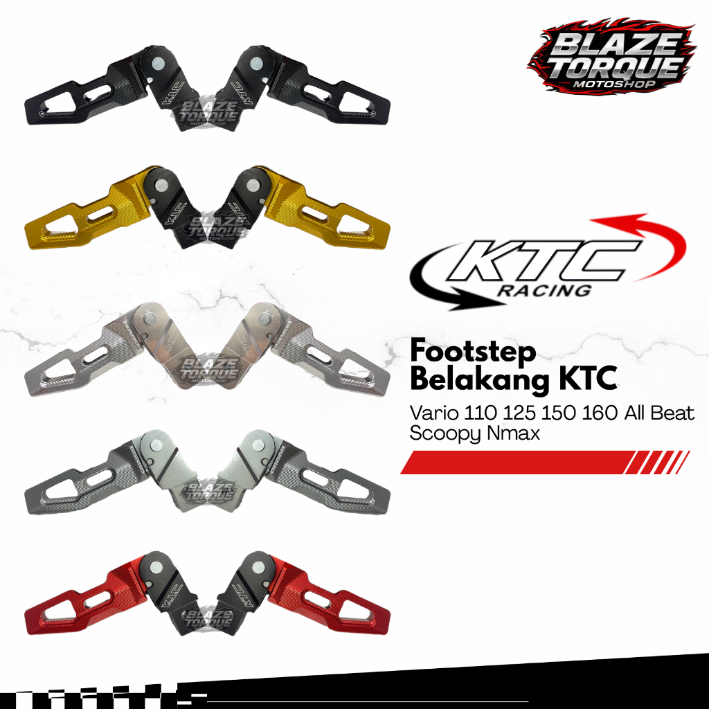 Footstep KTC Racing Honda Vario all Beat Scoopy all Nmax Original