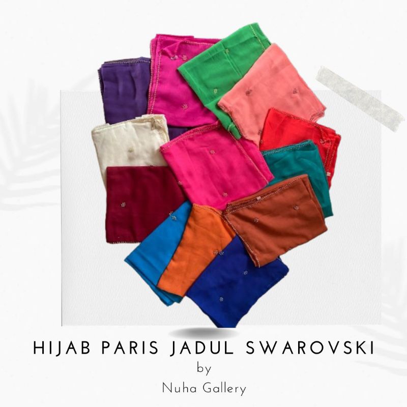 Jilbab Paris/ Paris jadul/Jilbab segi empat polos