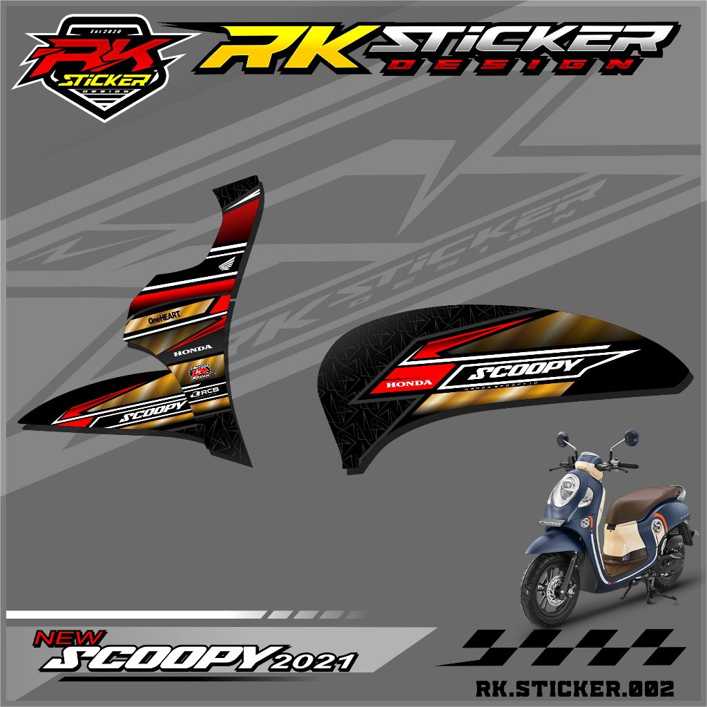 Stiker Motor SCOOPY 2021 2022 Stiker Striping Variasi Motor SCOOPY. RK.002