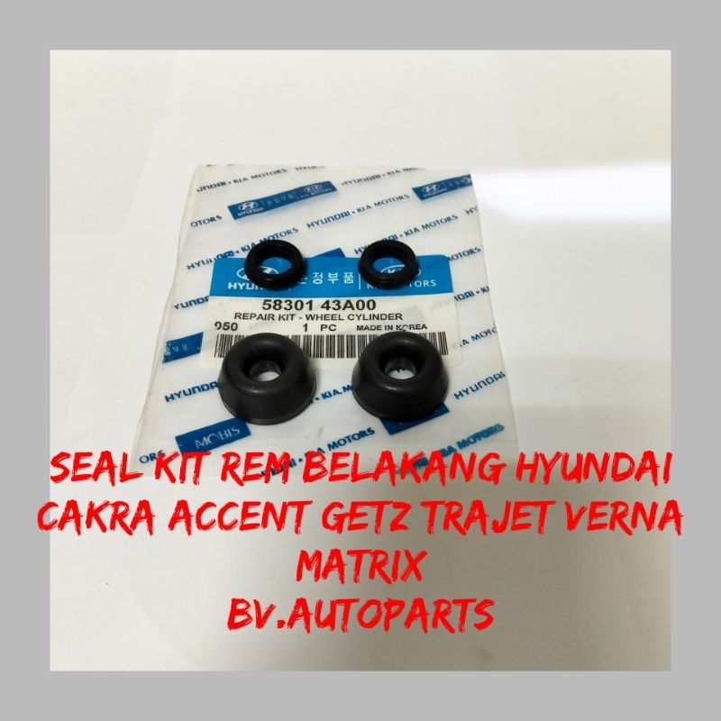 SEAL KIT REM - KARET REM BELAKANG HYUNDAI ACCENT HIGH QUALITY