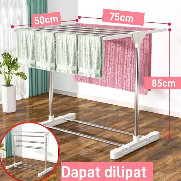 55SALE jemuran baju stainless kecil Rak Jemuran Handuk Stainlees Gantungan Handuk Jemuran Handuk Lip