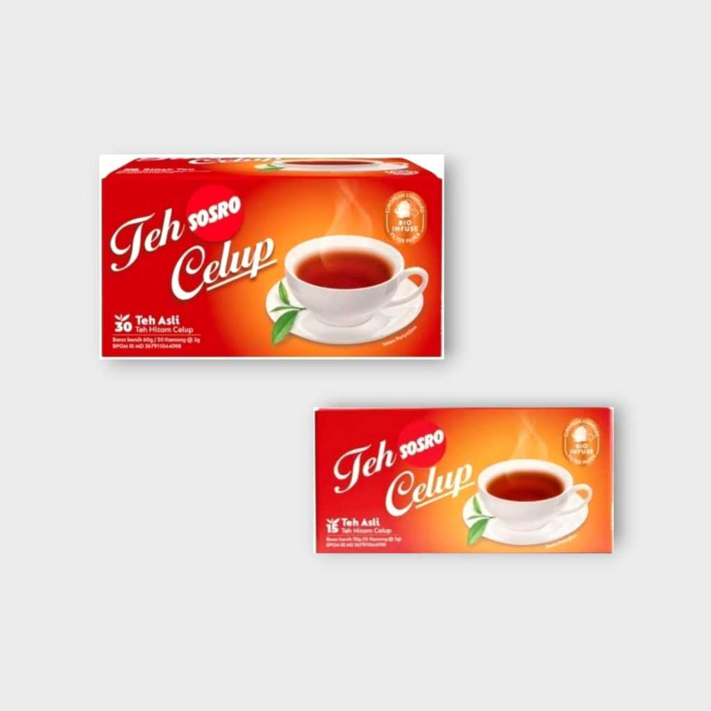 

Teh Celup Sosro Box/ Teh Celup Sosro Isi 15 30/ Teh Celup Sosro Sachet