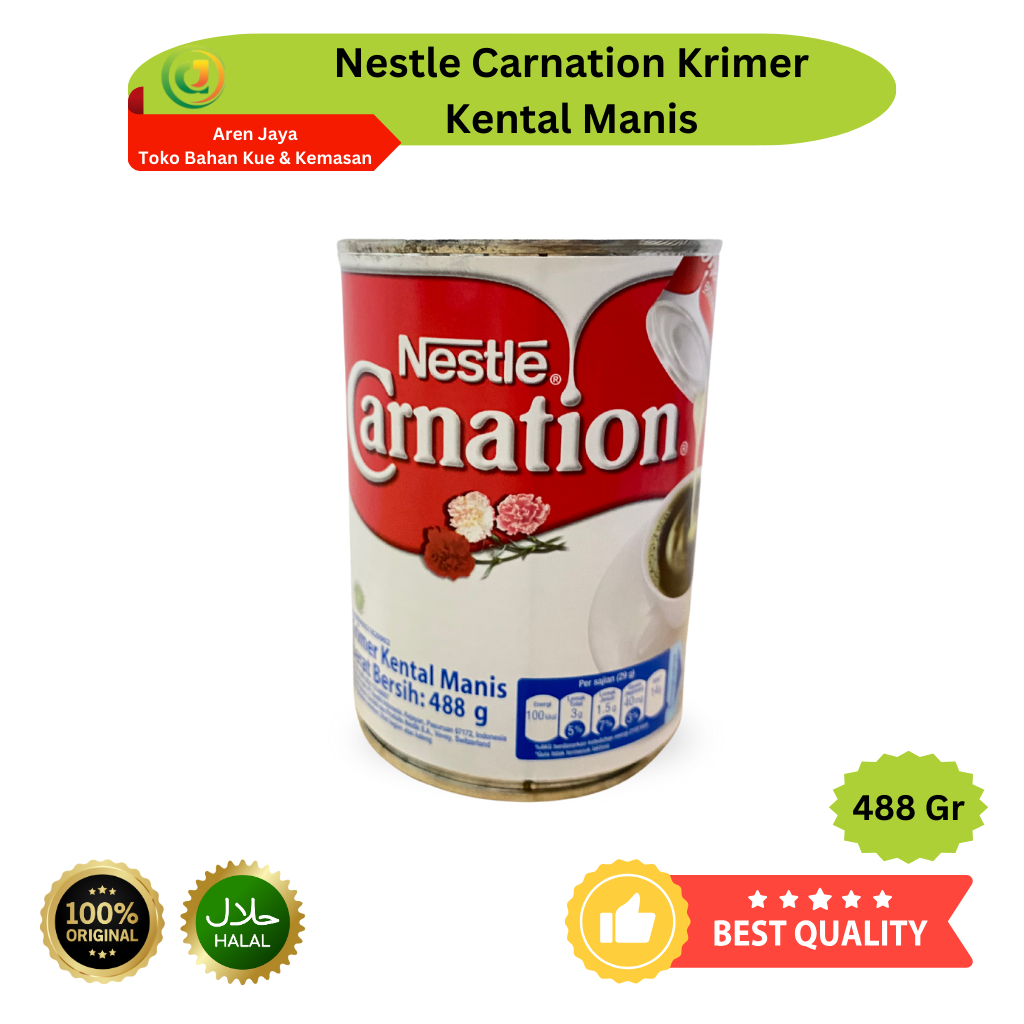 

Nestle Carnation Susu Krimer Kental Manis Kaleng 488 Gram Original