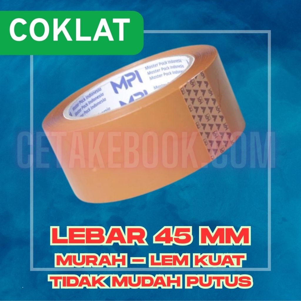 

Murah Promo!! Lakban MPI Master Pack Indonesia lebar 45 Mm 100 Yard Hemat Packing Online