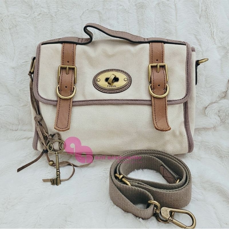 Tas F*ssil VRI Vintage Reissue Canvas Turnlock Messenger Crossbody Sling Bag