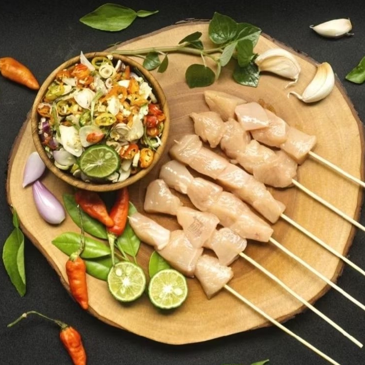 SATE AYAM 10 TUSUK SEGAR FRESH DAGING AYAM MENTAH NO FROZEN HIGIENIS PAKET MASAK RAW CHICKEN SATAY