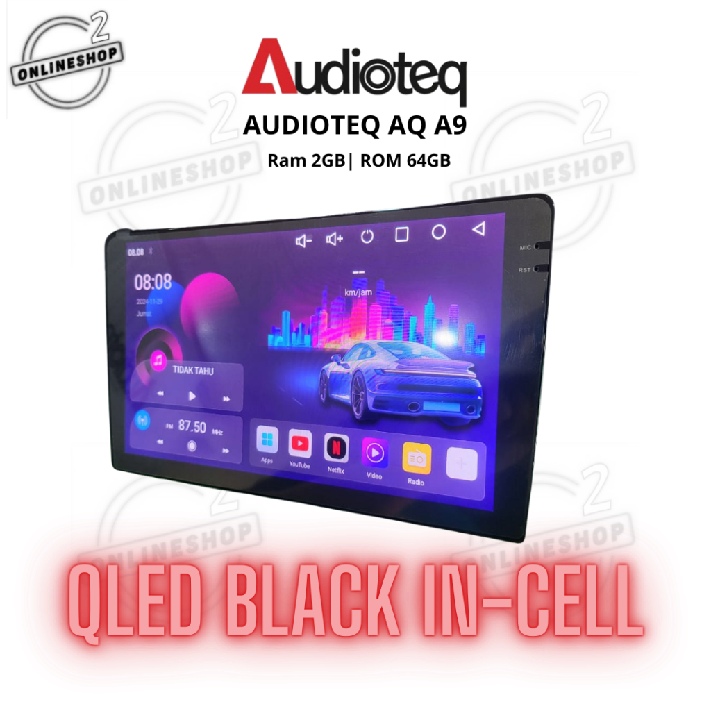 Audioteq Ram 2+32 GB 9 - 10 inch Head unit Android Carplay Android Auto / Audioteq Ram 2GB Rom 32GB 