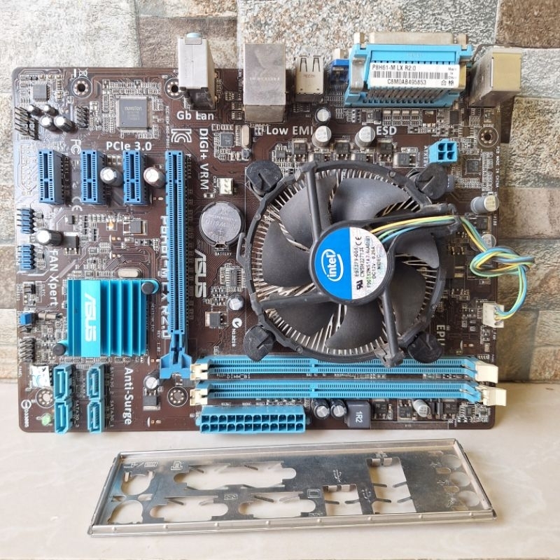motherboard asus h61 + fan intel & processor i3-2100