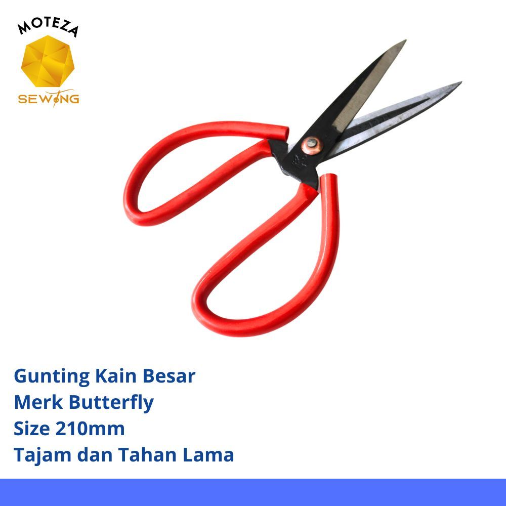 

Gunting Kain Besar Merk Butterfly Size 210mm Tajam dan Tahan Lama