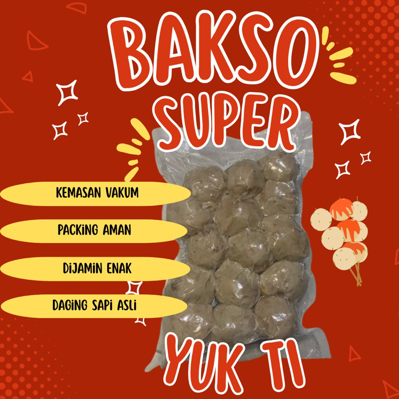 

Bakso kasar besar isi 15 biji