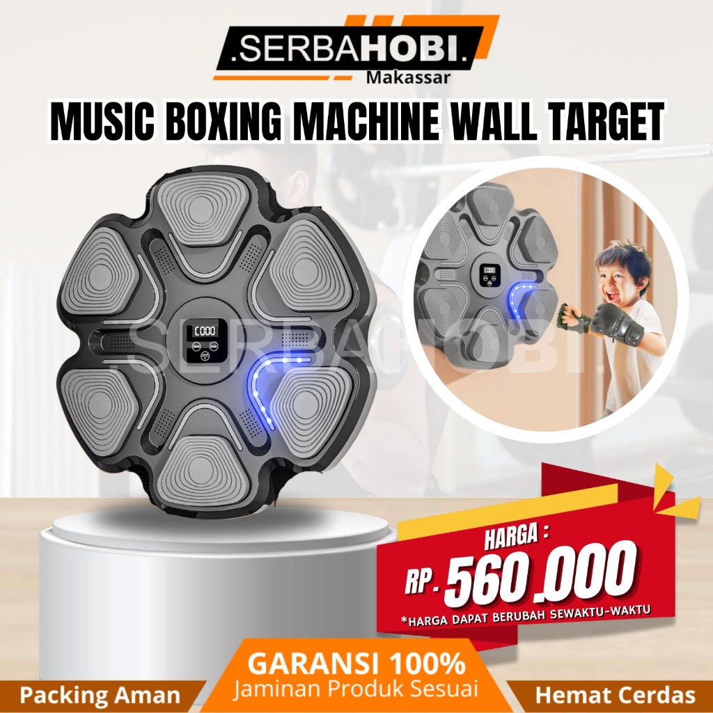 Mesin Tinju / Music Boxing Machine Wall Target Bluetooth 9 Speed / Mesin tinju dengan Musik