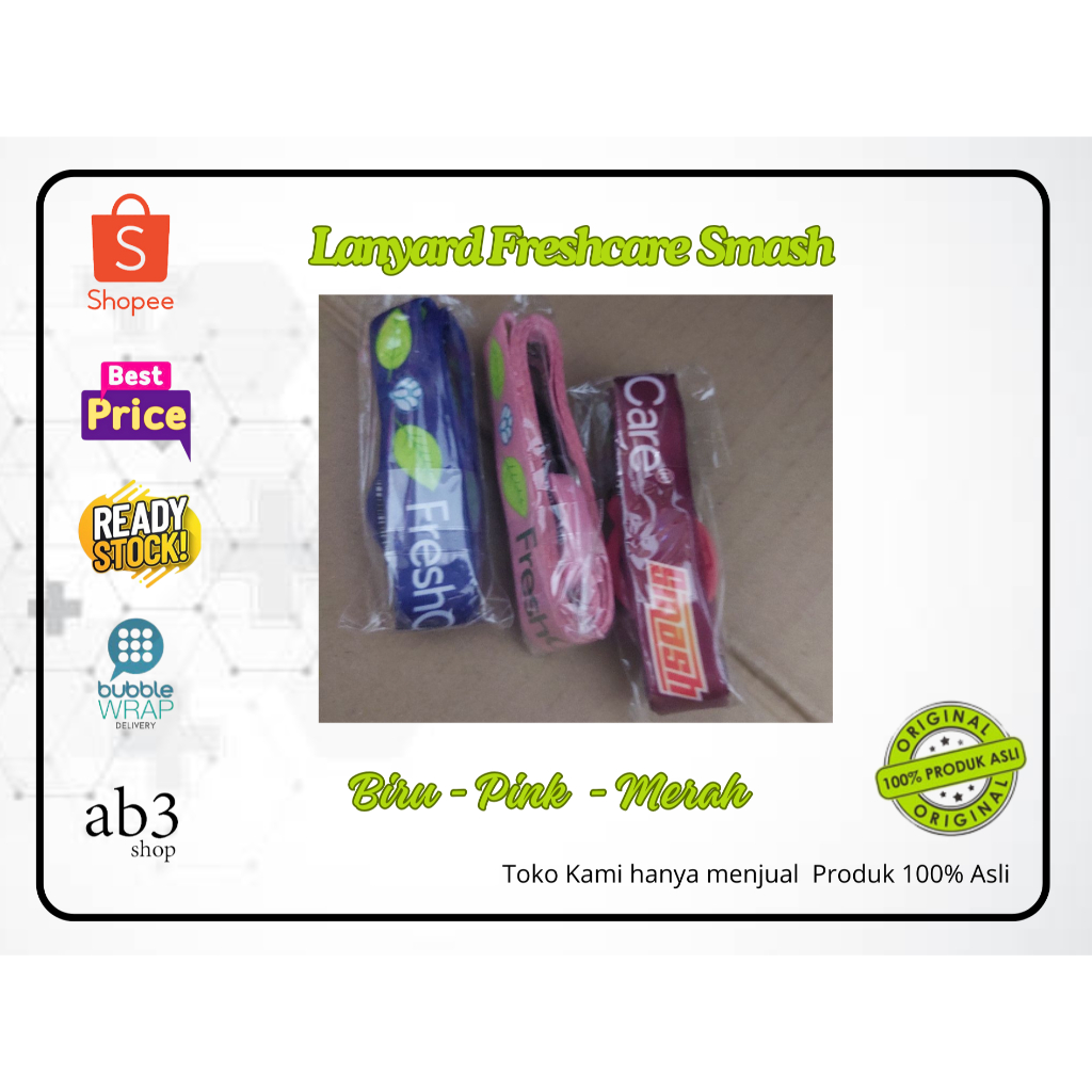 

LANYARD FRESHCARE SMASH / GANTUNGAN FRESH CARE SMASH MATCHA (GANTUNGAN SAJA)