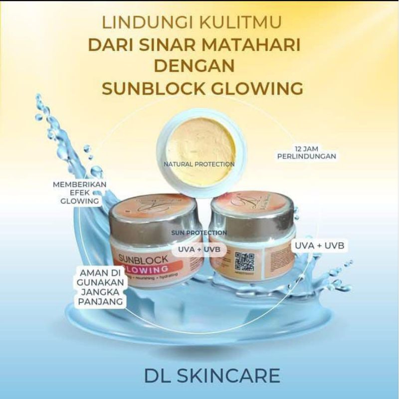 SUNBLOCK DL SKINCARE/SPF 50++/SUNBLOCK GLOWING WAJAH