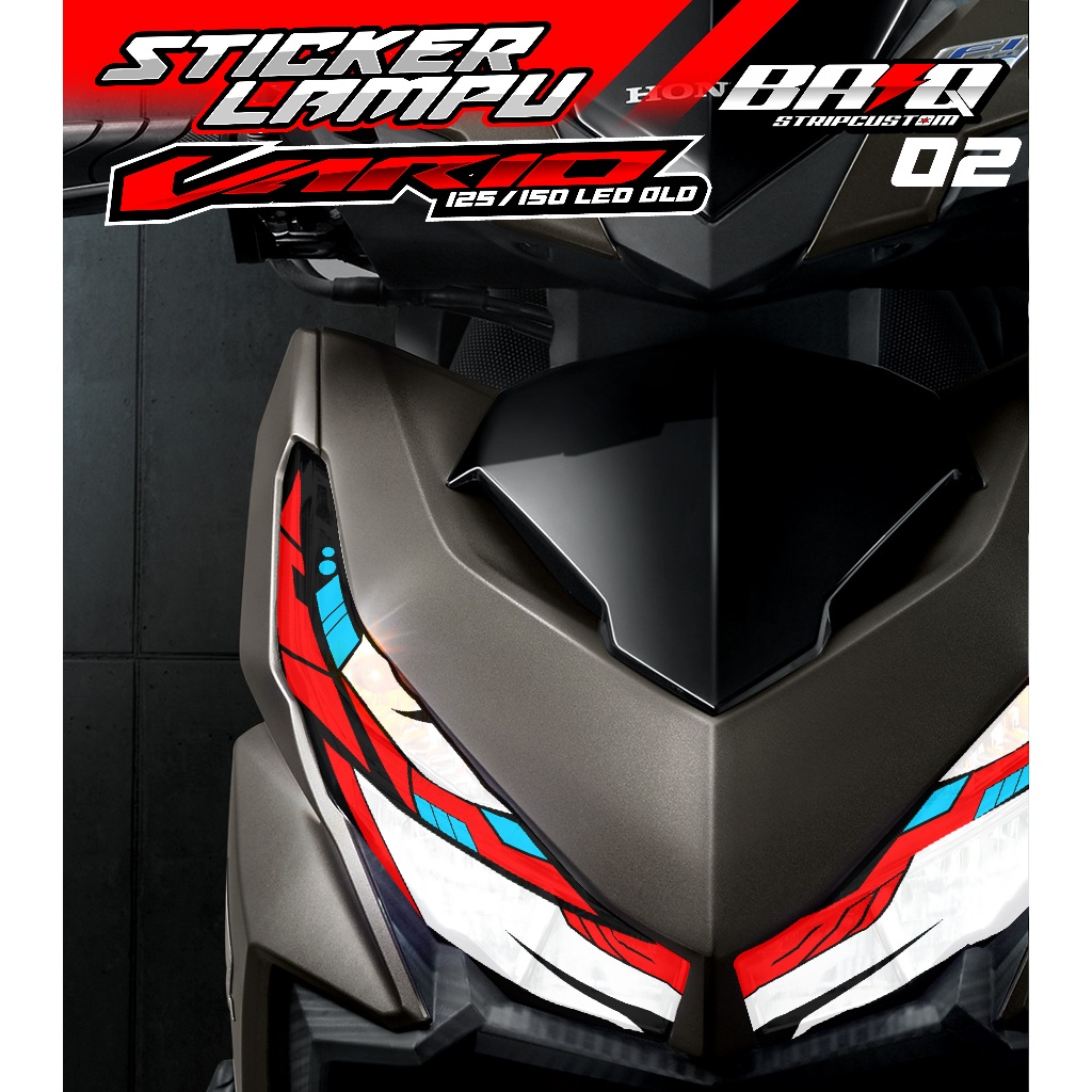 02 STICKER TRANSPARAN LAMPU ALIS VARIO 125/150 LED OLD - STICKER LAMPU ALIS UV TRANSPARAN VARIO 125/