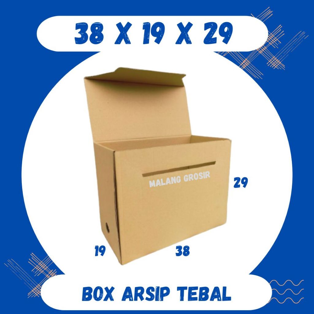 

Box Arsip Tebal 38x19x29 Coklat Polos Kardus Arsip Packing/polos/Arsip/File/filebox/arsipbox/ box Dokumen