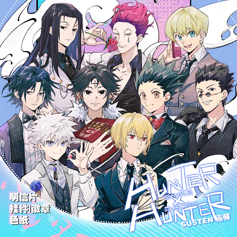 

[READY STOCK] postcard HUNTER×HUNTER killua gon freecs chrollo lucilfer feitan postcard fanmade