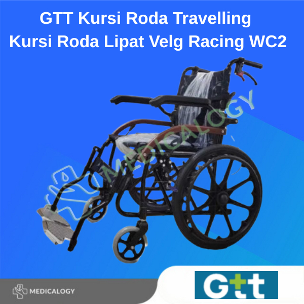 GTT Kursi Roda Travelling Kursi Roda Lipat Velg Racing WC2