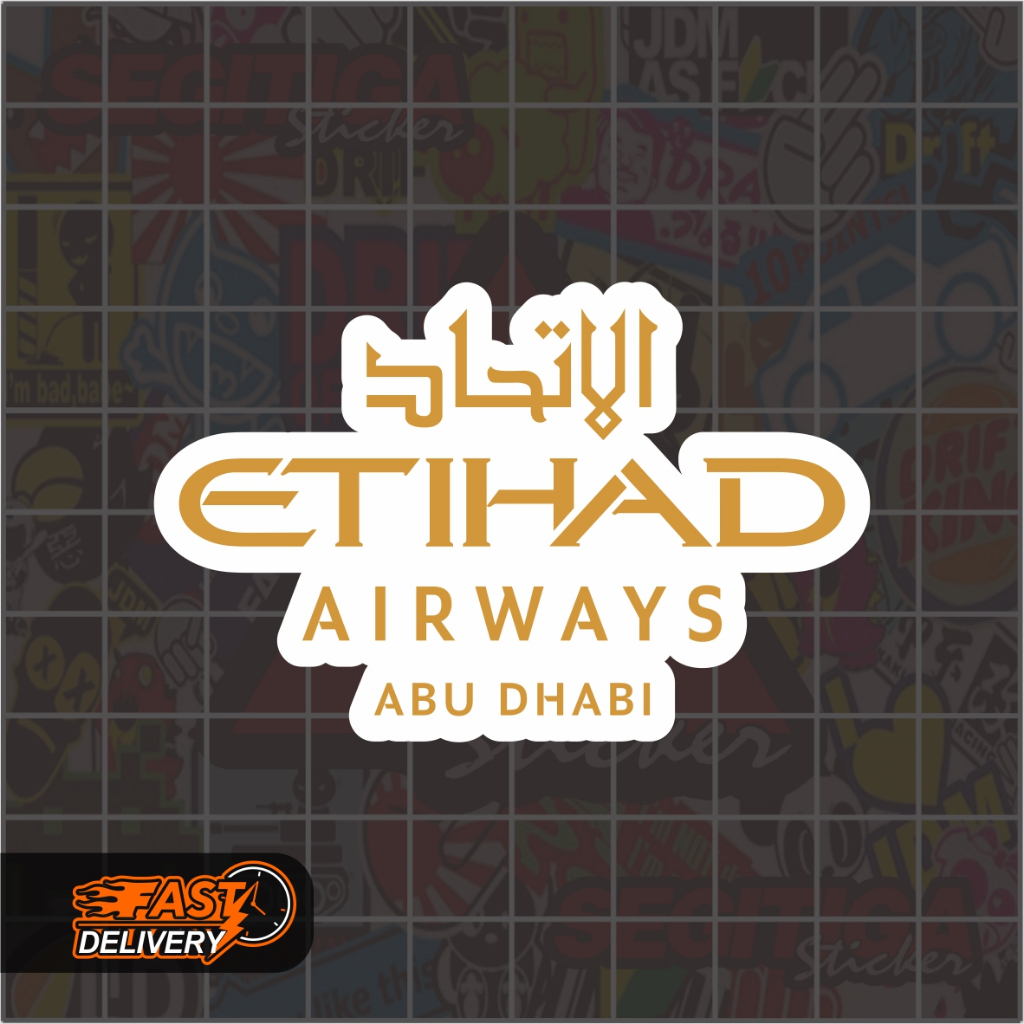

Sticker Etihad Airways Ukuran 7 x 4.5 Cm