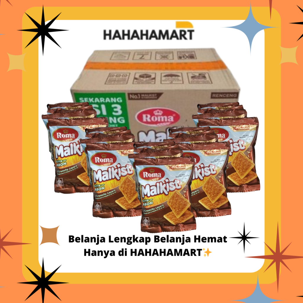 

Roma Malkist Abon 21gr Kemasan Renteng Harga Karton Isi 12 Renteng Atau 120pcs