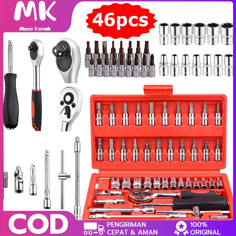 Kunci Sok Set 46 Pcs,Kunci Set Lengkap,Tool Kit Set,Kunci sok,Kunci Sok Full Set,Kunci Sok Murah,Kad