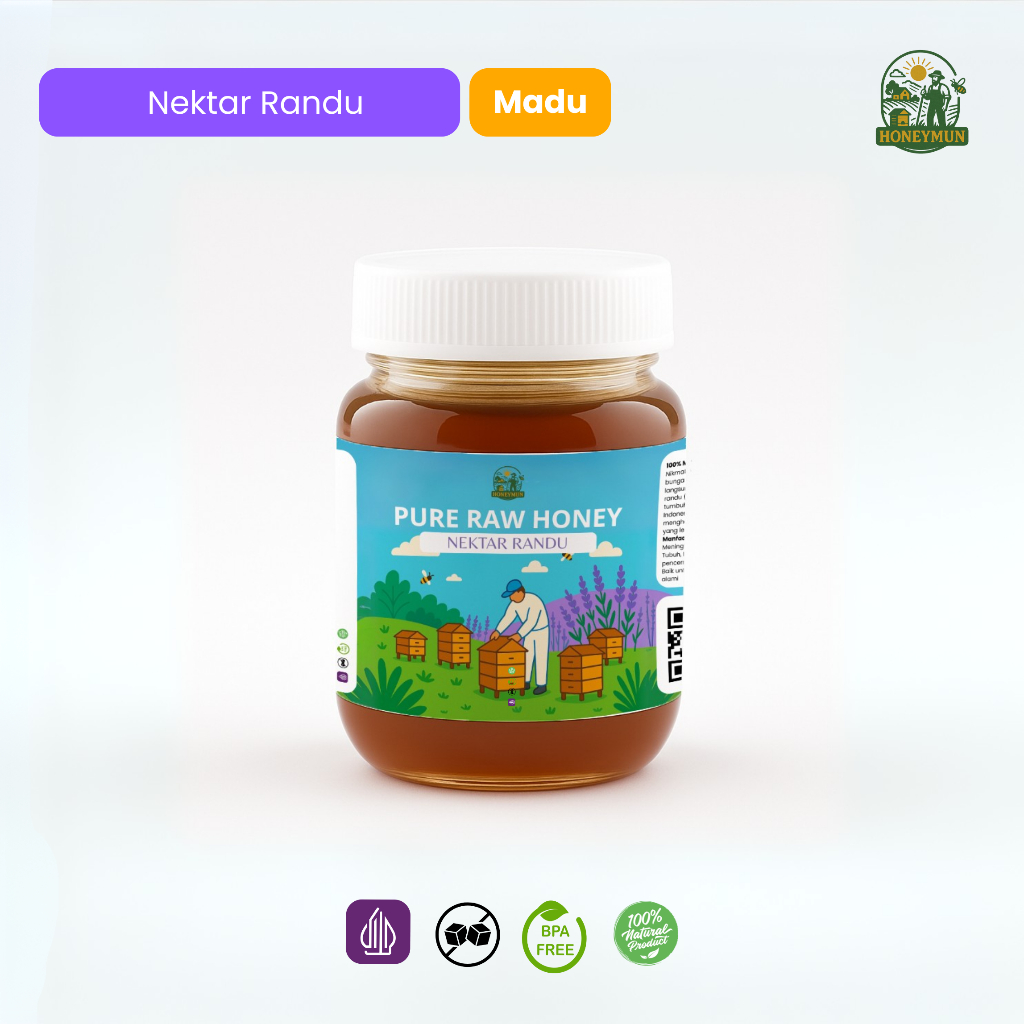 

Madu Murni Asli Nektar Randu 100% Alami Pure Raw Honey
