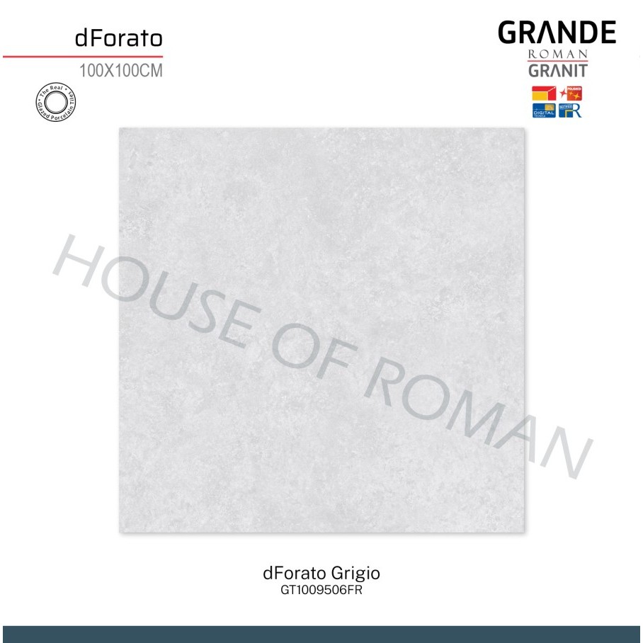 ROMAN GRANIT GRANDE dForato Grigio 100x100 GT1009506FR ROMAN GRANIT