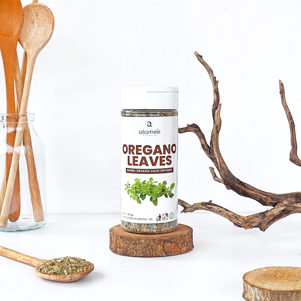 

ALAMEE Oregano Kering Dried Leaves Flakes Garnish Murni Asli Tanpa Campuran Bumbu Dapur Organik 60g