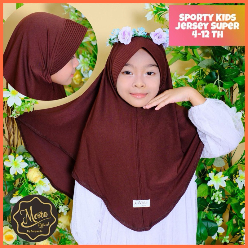 996 JILBAB ANAK MOIRA PED ANTEM OVALDEX POLOS JERSEY SUPER/HIJAB MOIRA KIDS ORI BY BUNYAMIN